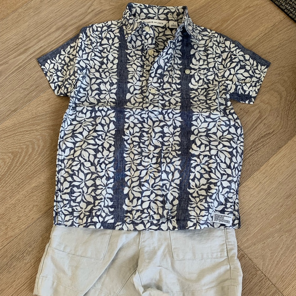 Janie & Jack 3T cabana set in partnership with Reyn Spooner and Rachel Zoe